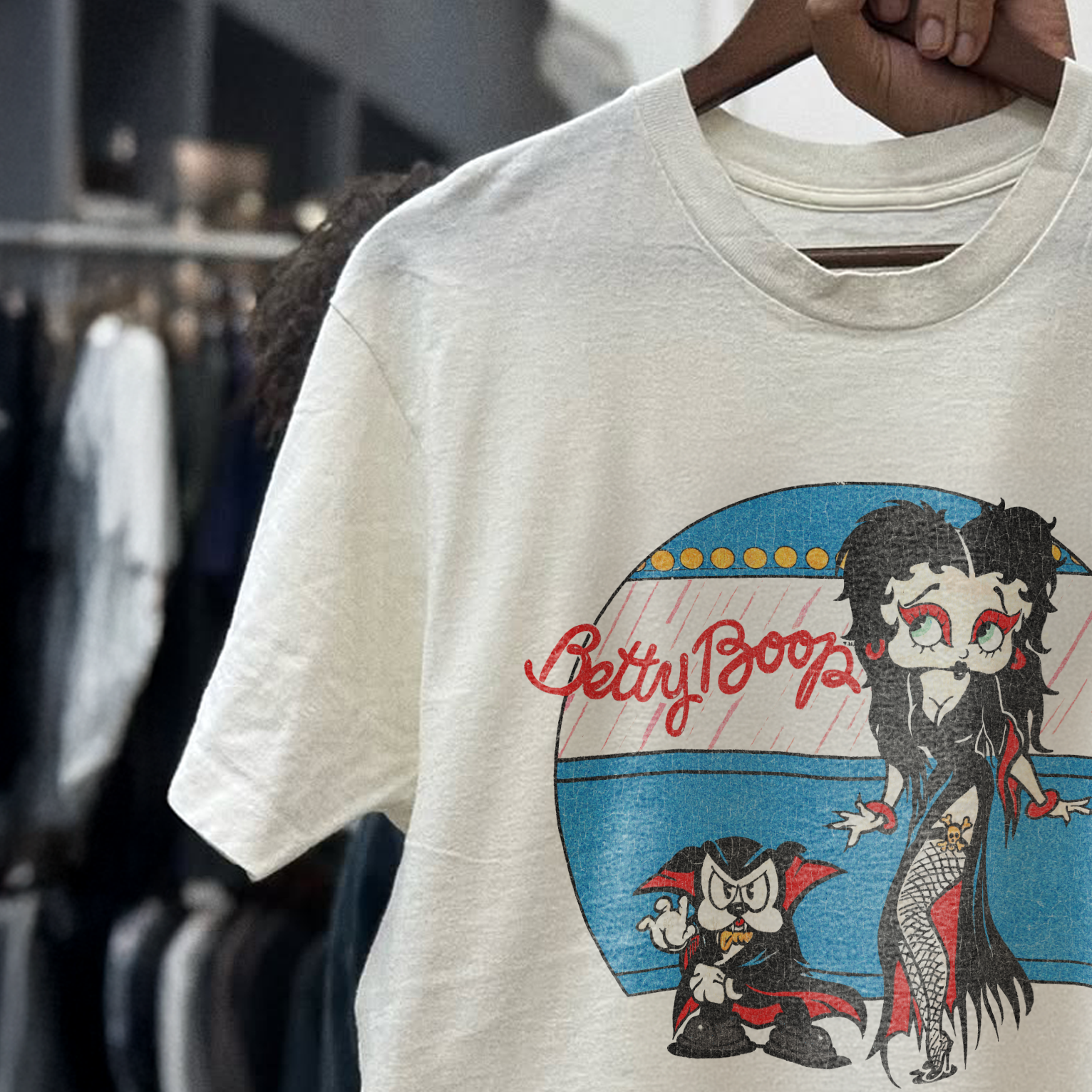 GOTH BOOP (90s ENERGY) BETTY B00P RARE WHITE T-SHIRT