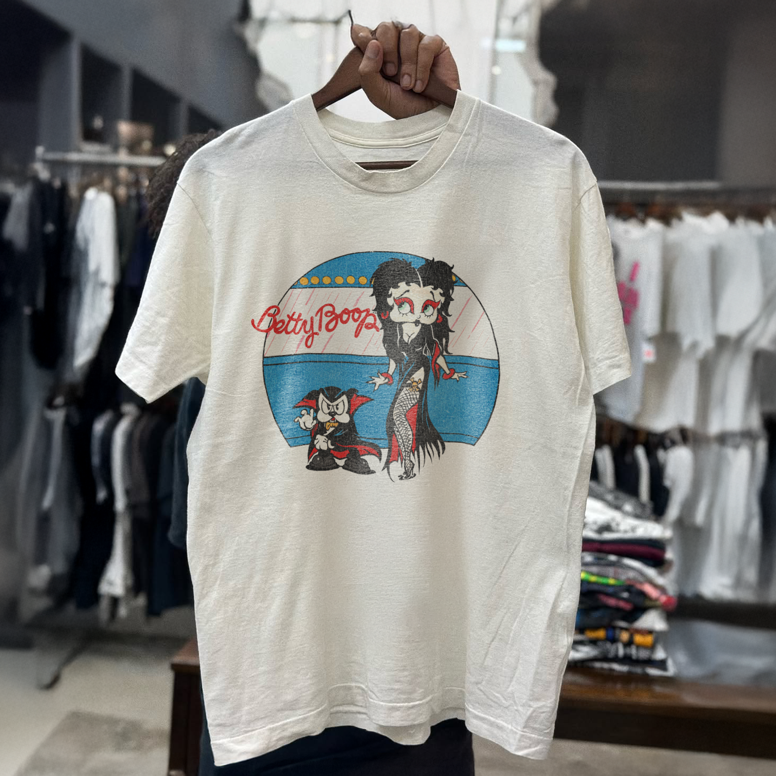 GOTH BOOP (90s ENERGY) BETTY B00P RARE WHITE T-SHIRT