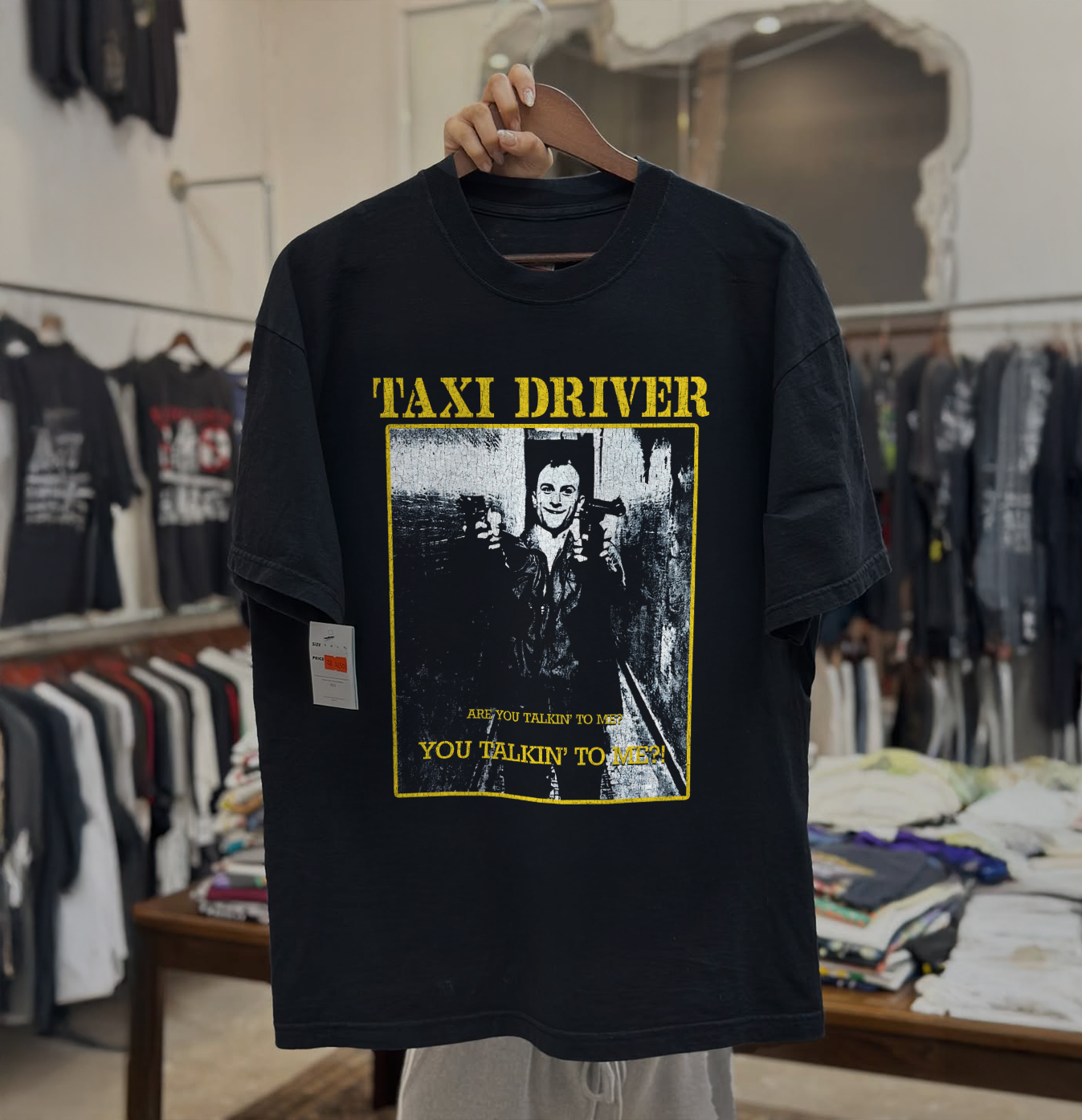 TAXI DRIVER 'YOU TALKIN' TO ME?' *90s ENERGY* LIMITED BLACK T-SHIRT